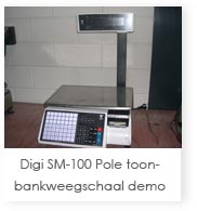 Digi SM-100 pole toonbankweegschaal demo