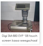 Digi SM-880 EVP '08 touch screen kassa weegschaal